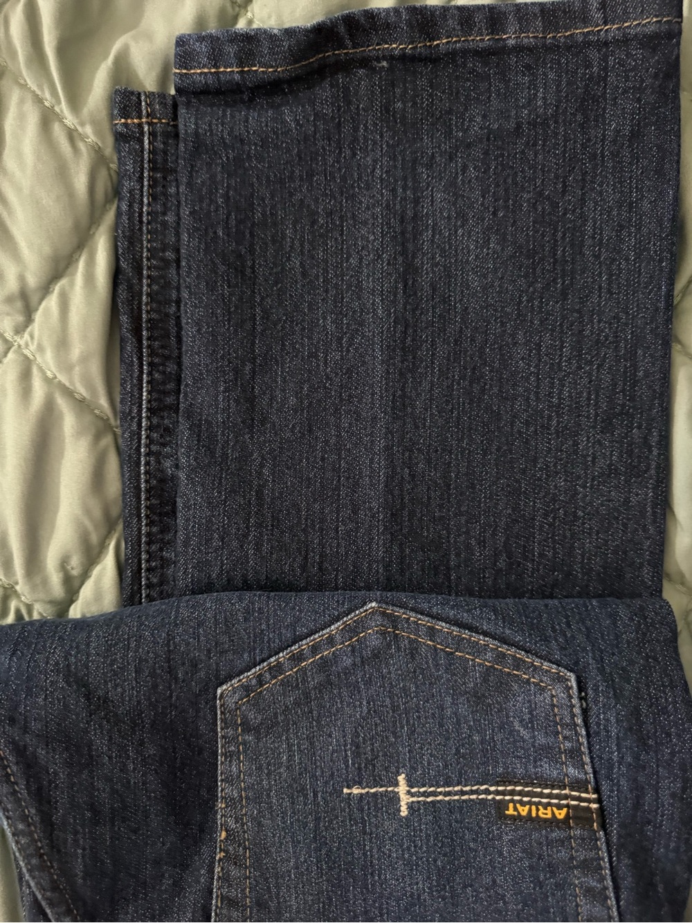 Ariat Slim Straight Dark Indigo Jeans with Contrast Stitching - Picture 3 of 6